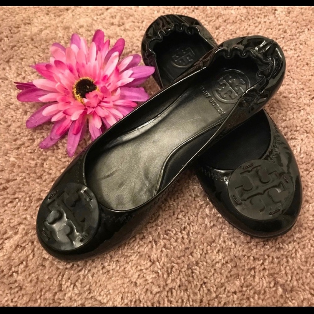 Tory Burch Black Flats